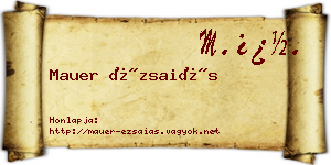 Mauer Ézsaiás névjegykártya